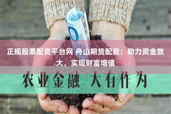 正规股票配资平台网 舟山期货配资：助力资金放大，实现财富增值