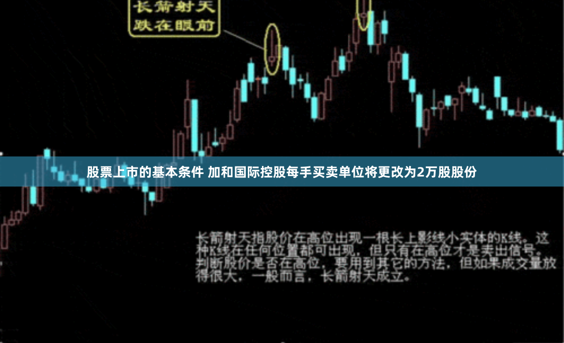 股票上市的基本条件 加和国际控股每手买卖单位将更改为2万股股份